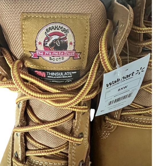 NWT Brahma Men 8XW Waterproof Insulated Work Boots Leather Wheat Tan Oil Resist. main image 6